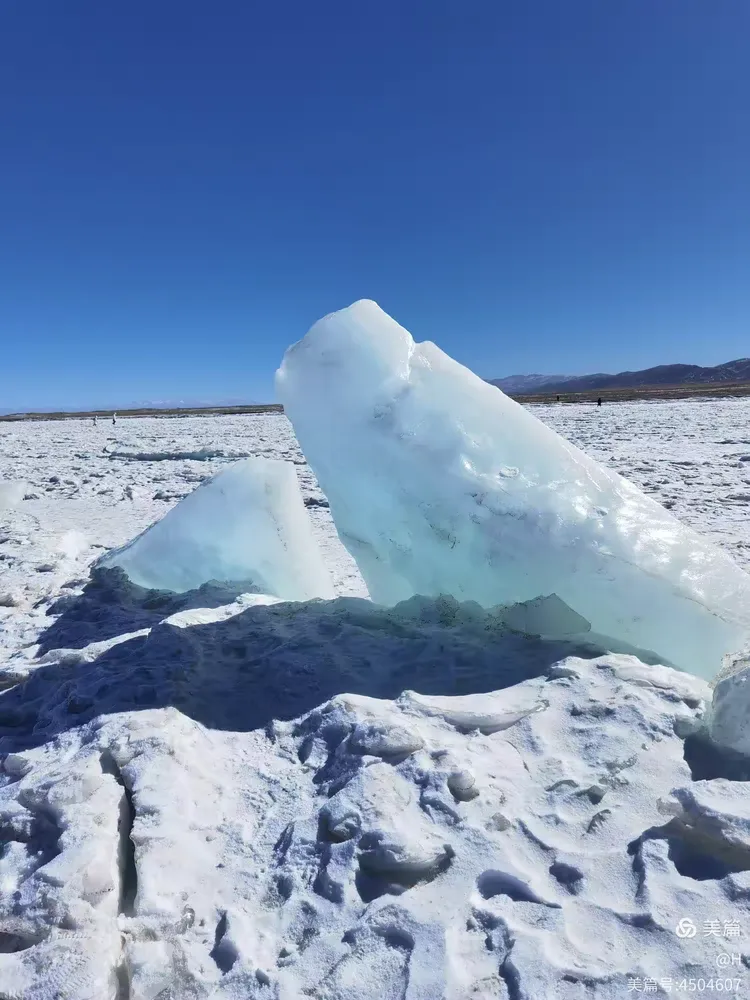2024年春节初二游拍青海湖江西沟天然蓝冰
